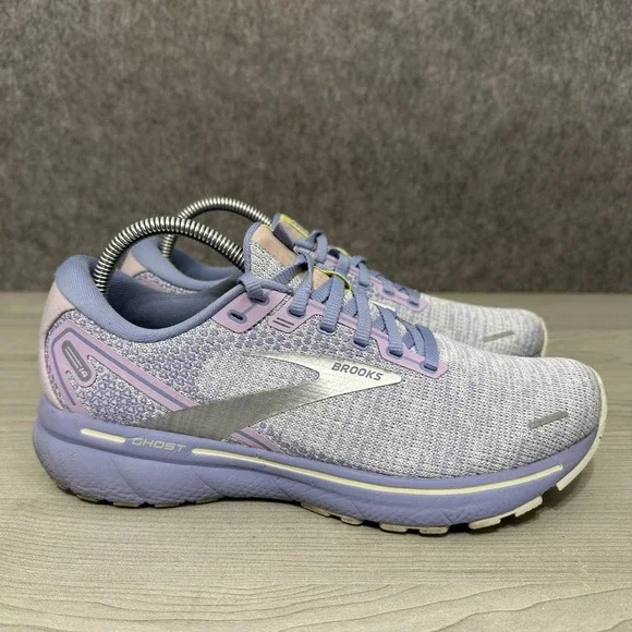 Brooks Ghost 14 Womens Running Shoes Size 9 Lilac Purple Lime 1203561B566 - Picture 3 of 10